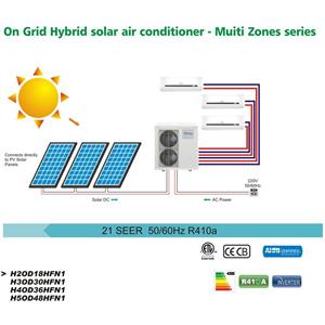 On Grid Hybrid Solar Air Conditioner Multi Head Type