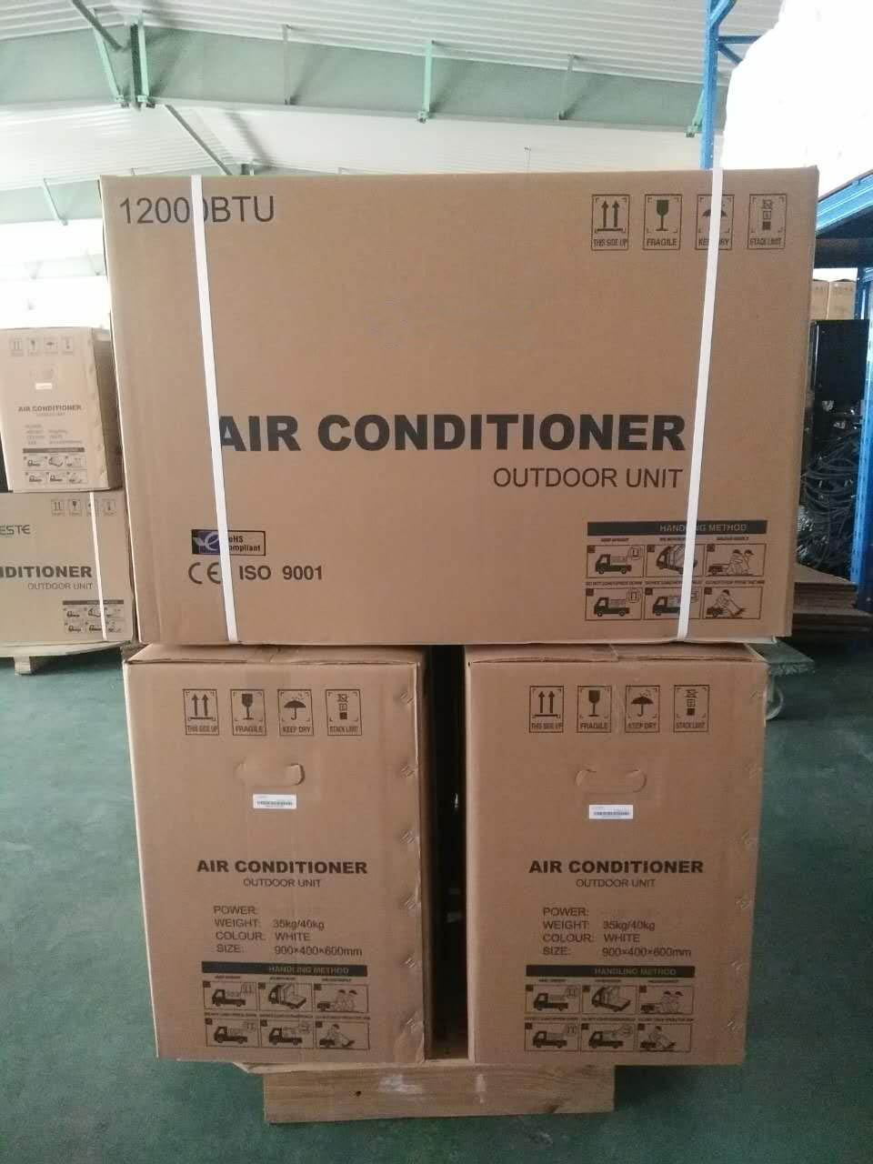 Mr Cool On Grid Hybrid Solar Air Conditioner ready for shipping